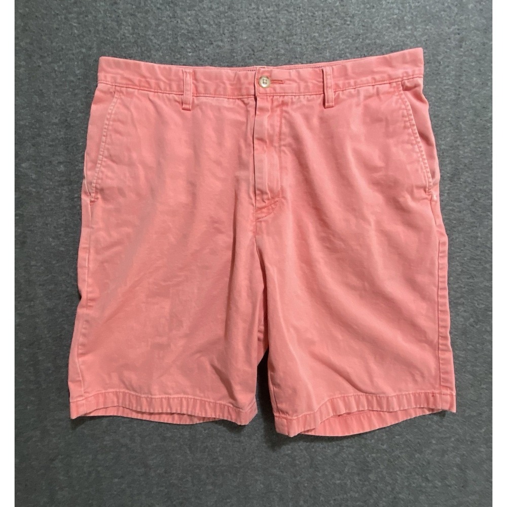 Nautica Classic Fit Deck Shorts Mens Coral Pink Cotton Chino Size 36W